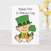 Die erste St Patrick's Day Card des Babys Karte (Gelbe Blume)