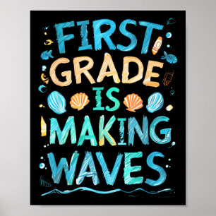 Die erste Stufe ist es, Wellen zurück zu den Schul Poster