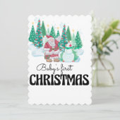 Die erste Weihnacht des Babys Feiertagskarte (Stehend Vorderseite)