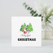 Die erste Weihnacht des Babys Feiertagskarte (Stehend Vorderseite)