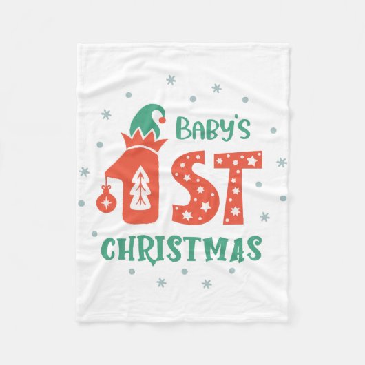 Die erste Weihnacht des Babys Fleecedecke (Vorderseite)