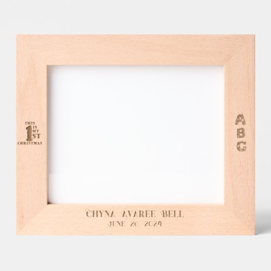 Die erste Weihnacht des Babys Geätzte Rahmen (Vorderseite)