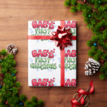 Die erste Weihnacht des Babys Geschenkpapier<br><div class="desc">Die erste Weihnachtszeit des Babys mit Schneeflocken</div>