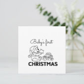 Die erste Weihnacht des Babys Karte (Stehend Vorderseite)