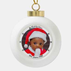 Die erste Weihnacht des Babys Keramik Kugel-Ornament
