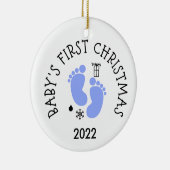Die erste Weihnacht des Babys Keramik Ornament (Rechts)