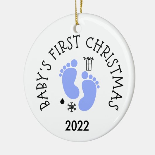 Die erste Weihnacht des Babys Keramik Ornament (Links)