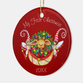 Die erste Weihnacht des Babys Keramik Ornament (Links)