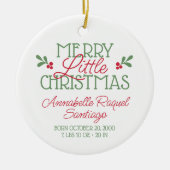 Die erste Weihnacht des Babys Keramik Ornament (Vorne)