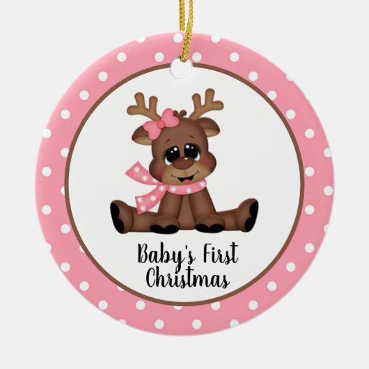 Die erste Weihnacht des Babys Keramik Ornament (Vorne)