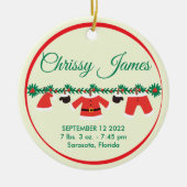 Die erste Weihnacht des Babys Keramik Ornament (Vorne)