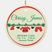 Die erste Weihnacht des Babys Keramik Ornament (Hinten)