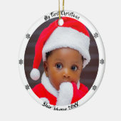 Die erste Weihnacht des Babys Keramik Ornament (Links)