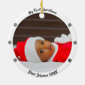 Die erste Weihnacht des Babys Keramik Ornament (Hinten)