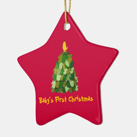 Die erste Weihnacht des Babys Keramik Ornament (Links)