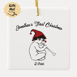 Die erste Weihnacht des Babys Keramikornament