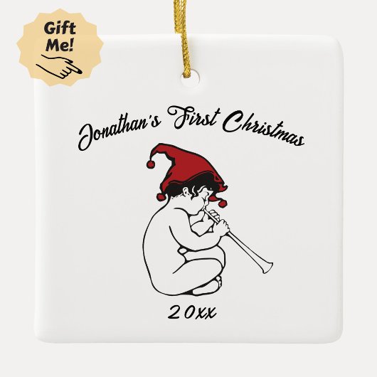 Die erste Weihnacht des Babys Keramikornament