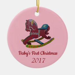 Die erste Weihnacht des Babys Keramikornament