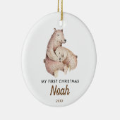 Die erste Weihnacht des Babys | Niedliches Baby Be Keramik Ornament (Rechts)