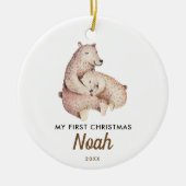 Die erste Weihnacht des Babys | Niedliches Baby Be Keramik Ornament (Vorne)