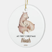 Die erste Weihnacht des Babys | Niedliches Baby Be Keramik Ornament (Links)