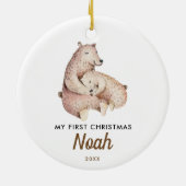 Die erste Weihnacht des Babys | Niedliches Baby Be Keramik Ornament (Hinten)