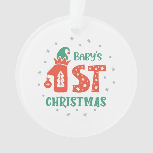 Die erste Weihnacht des Babys Ornament (Vorderseite)