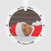 Die erste Weihnacht des Babys Ornament (Rückseite)