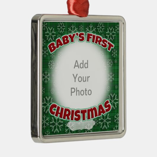 Die erste Weihnacht des Babys Ornament Aus Metall (Rechts)