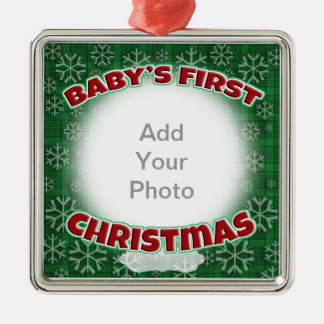 Die erste Weihnacht des Babys Ornament Aus Metall
