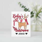 Die erste Weihnacht des Babys Postkarte (Stehend Vorderseite)