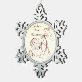 Die erste Weihnacht des Babys Schneeflocken Zinn-Ornament (Rechts)