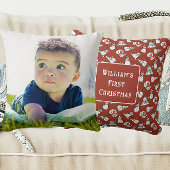 Die erste Weihnacht des Babys | Snowman Pattern Fo Kissen