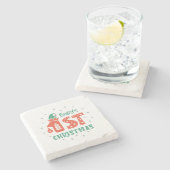 Die erste Weihnacht des Babys Steinuntersetzer (Seitenansicht)