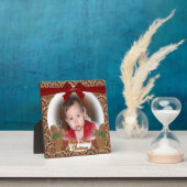Die erste Weihnachts-Foto-Plakette des Babys Fotoplatte (InSitu)