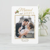 Die erste Weihnachts-Foto-Urlaubskarte Einladung (Stehend Vorderseite)