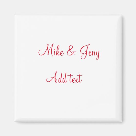 Die erste Weihnachts-Paar-Namen-SMS Magnet (Vorne)