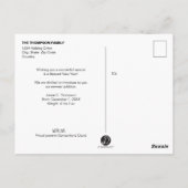 Die erste Weihnachtsankündigung des modernen Babys Postkarte (Rückseite)