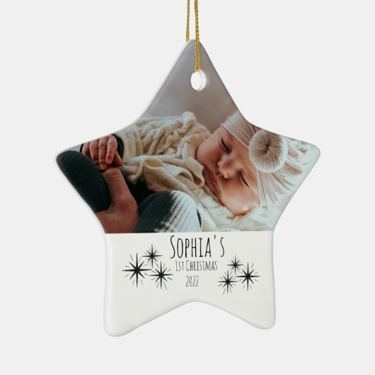 Die erste Weihnachtsdekoration des Babys Keramik Ornament (Rechts)