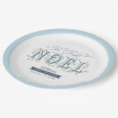 Die erste Weihnachtsdusche des Weihnachtens Pappteller (Schrägansicht)