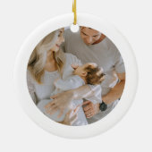 Die erste Weihnachtsfamilie von drei Kindern Keramik Ornament (Hinten)