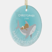 Die erste Weihnachtsfeier der Keramik des Babys Keramik Ornament (Rechts)