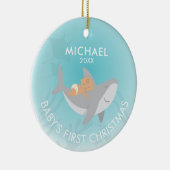 Die erste Weihnachtsfeier der Keramik des Babys Ornament (Rechts)