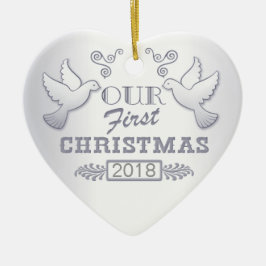 Die erste Weihnachtsfeier der Keramik Keramikornament