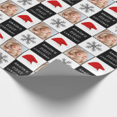 Die erste Weihnachtsfeier der Weihnachtsmannmütze Geschenkpapier (Ecke)