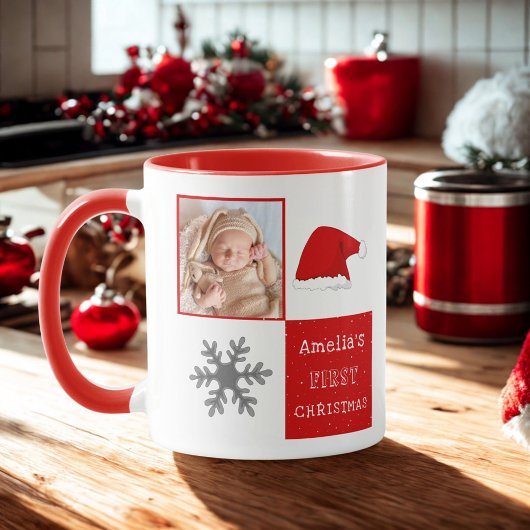 Die erste Weihnachtsfeier der Weihnachtsmannmütze Tasse