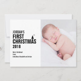 Die erste Weihnachtsfotokarte des Babys Feiertagskarte