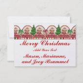 Die erste Weihnachtsfotokarte des Babys - SRF Einladung (Rückseite)