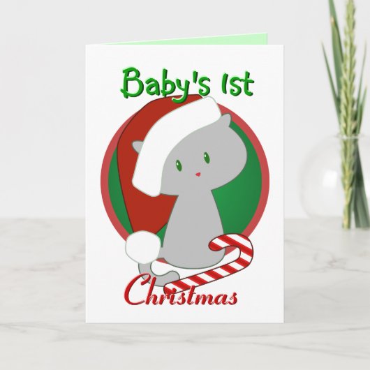 Die erste Weihnachtskarte des Babys Feiertagskarte (Vorderseite)