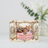 Die erste Weihnachtskarte Feiertagspostkarte (Stehend Vorderseite)